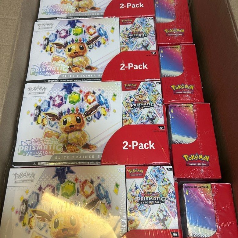 Pokemon Prismatic Evolutions 2-Pack Trainer Box and Booster Bundle